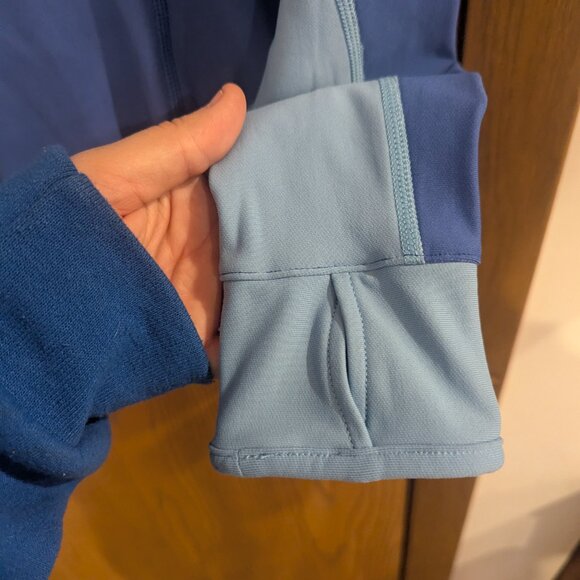 Under Armour Blue Mock Neck Fitted Compression Base Layer Shirt-Size LG - Picture 3 of 6